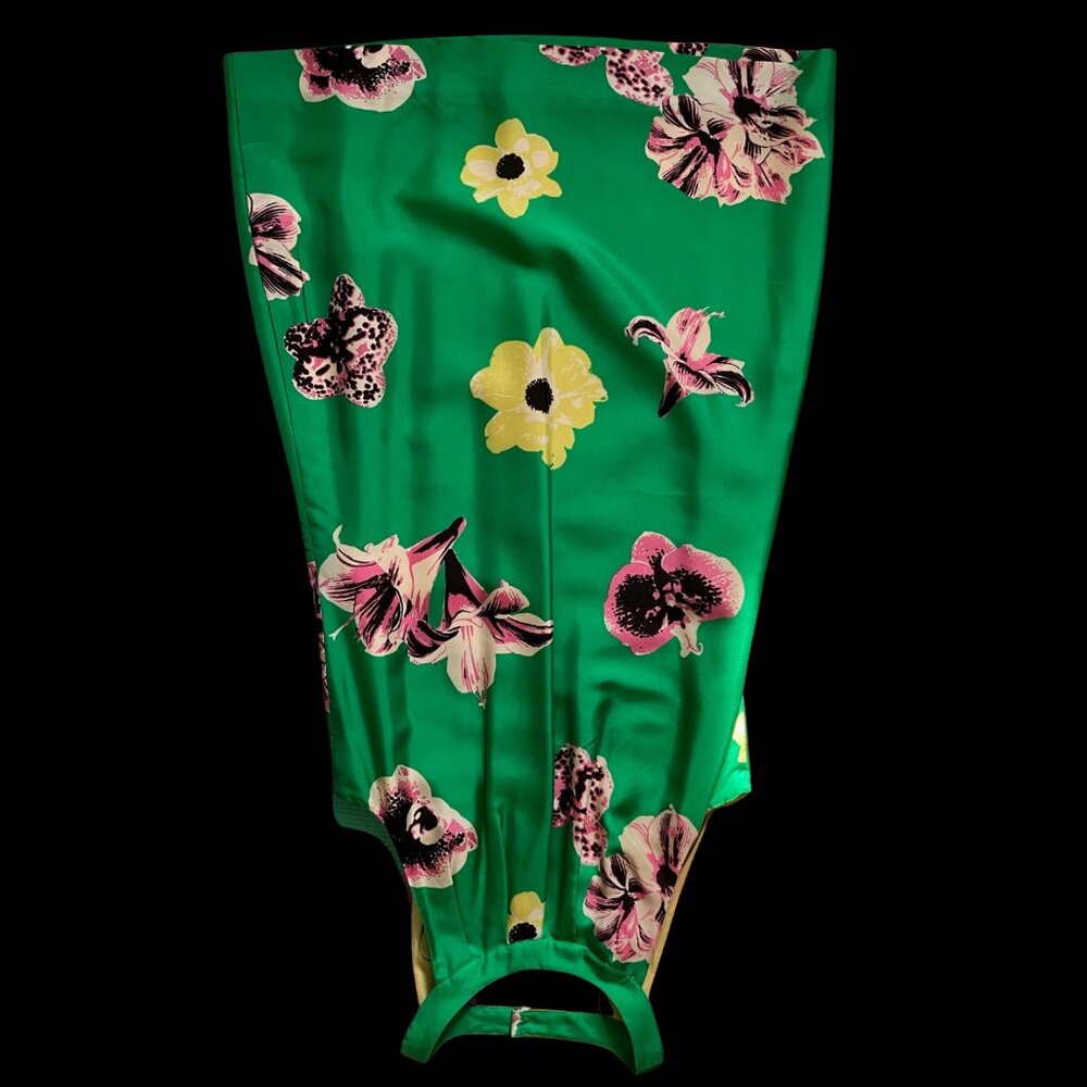 Silk Cherry Blossom Halter Mini Dress